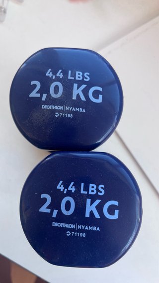 Mancuernas 2 kg (4.4 lbs) Decathlon