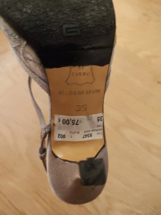 Tacones Patricia Villanueva Beige/Plata