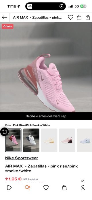 Nike Air Max 270 Rosas y Rojas