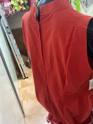 Traje de flamenca rojo con volantes XXL