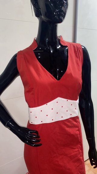 Traje de flamenca rojo con volantes XXL