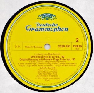 Beethoven - Quartetto Op.130 - LaSalle Quartett LP