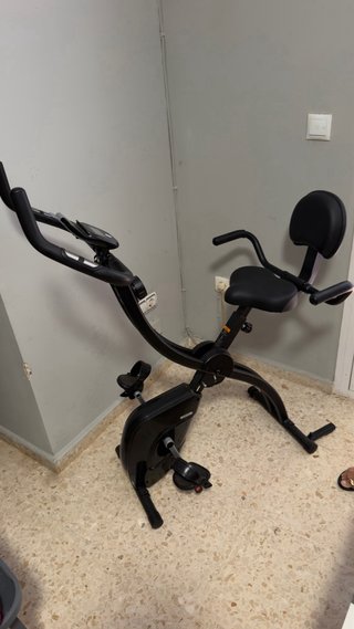 Bicicleta Estática Plegable Negra