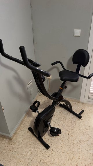 Bicicleta Estática Plegable Negra