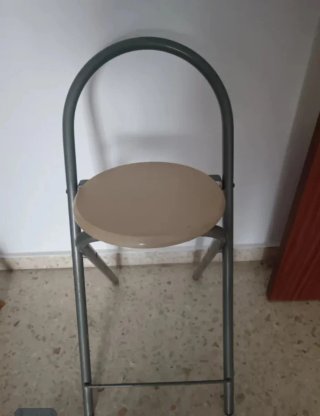 Taburete silla barra cocina beige/gris
