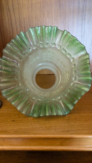 Aplique cristal verde antiguo
