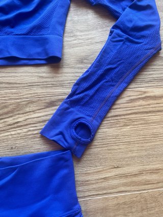 Completo sportivo seamless blu elettrico M