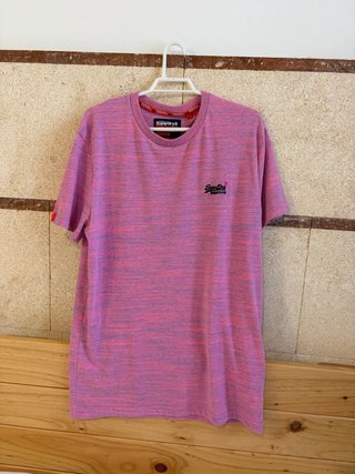 Camiseta Superdry rosa jaspeada