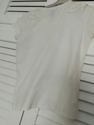Camiseta Mango Mujer Marfil