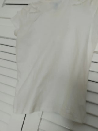 Camiseta Mango Mujer Marfil