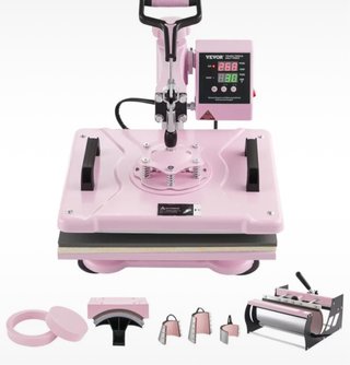 Prensa Térmica Rosa VEVOR 8 en 1