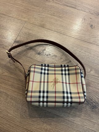 Bolso Burberry Cuadros Marrón y Beige
