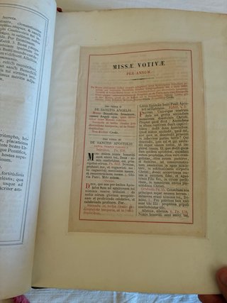 Antico Missale Romanum 1882