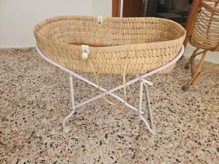 Moisés para bebé de mimbre