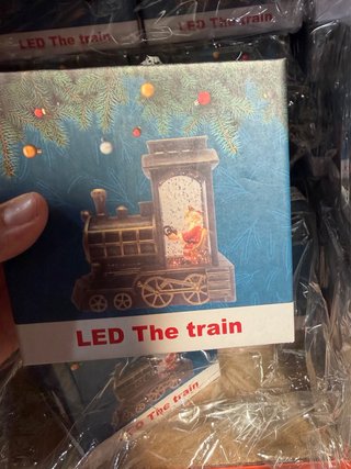 Tren Navideño LED con Muñeco de Nieve