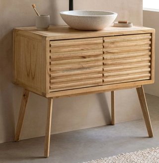 SKLUM Conjunto de mueble de baño 90x45 cm madera