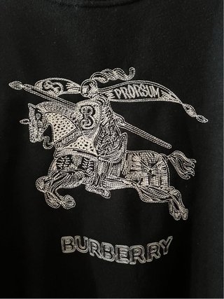 Camiseta Burberry Negra Logo Caballero