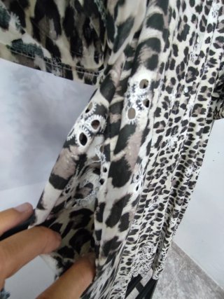 Vestido midi estampado leopardo