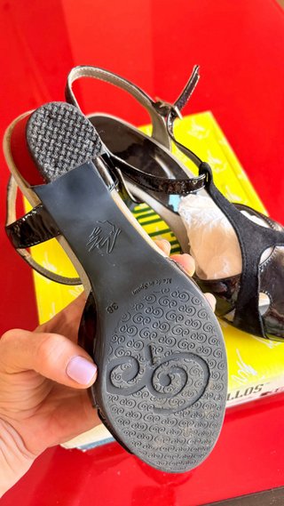 Zapatos Pitillos Negros Piel T38 Tacón Ancho