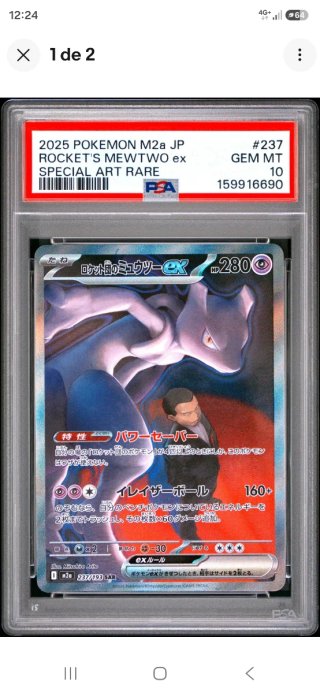 Carta Pokémon Rocket's Mewtwo ex 237/193 SAR