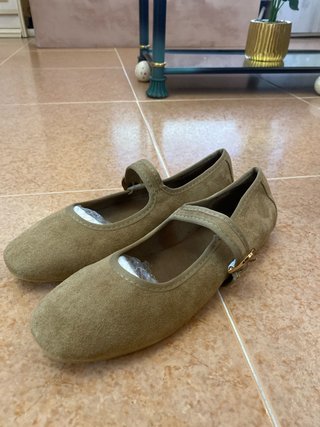 Manoletinas caqui talla 40