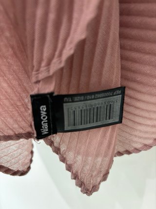 Fular plisado rosa