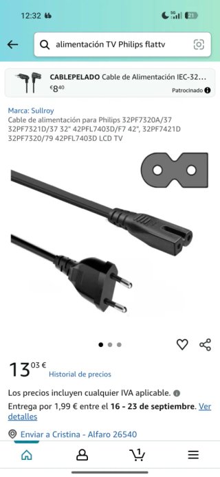 Televisor Philips Negro 32'