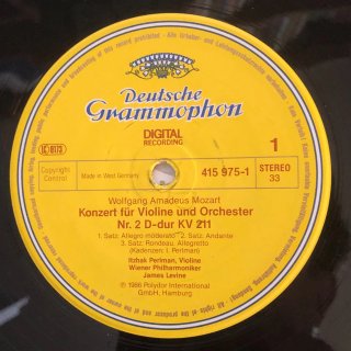 Mozart:Concerti per violino LP Deutsche Grammophon