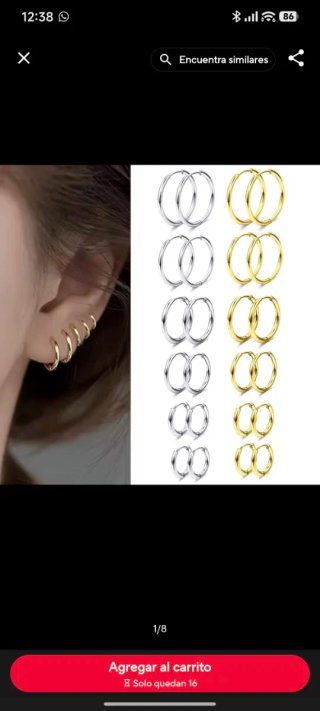 Set Pendientes Aro