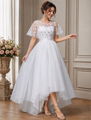 Vestido blanco elegante talla M