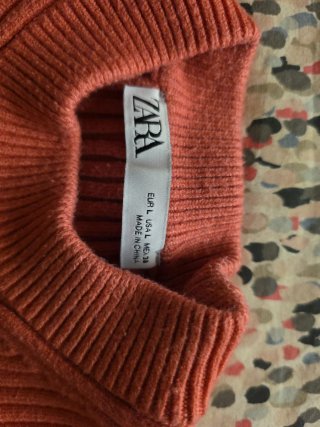 Jersey corto Zara Rosa Manga Larga Mujer