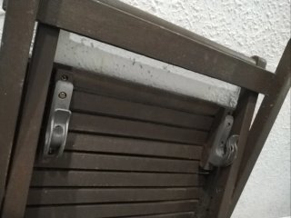 Mesa de madera como nueva para exterior, cuadrada