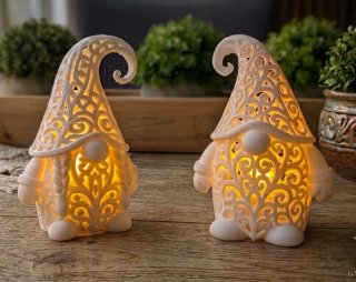 Casa Navideña con vela LED (Recargable)
