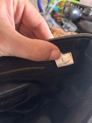 Bolso Saint Laurent Negro Logo Dorado