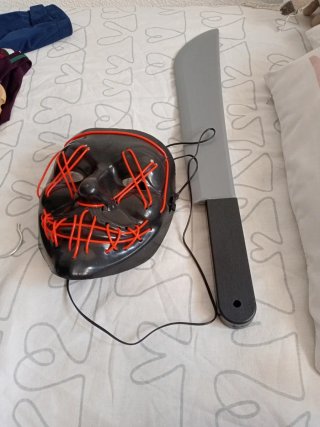 Maschera e coltello usa e getta per la Purga!