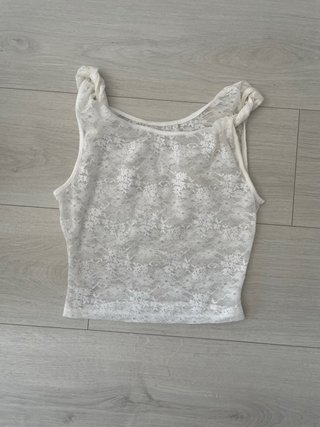 Top encaje blanco talla XS