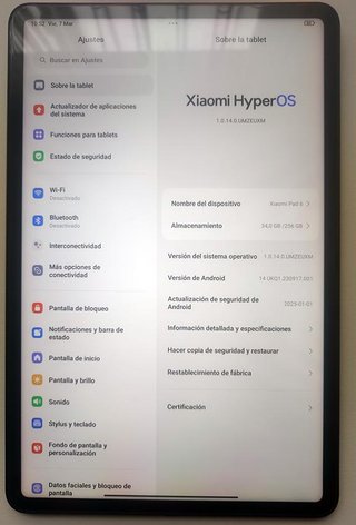 Tablet Xiaomi Pad 6. 256 GB+8 GB RAM