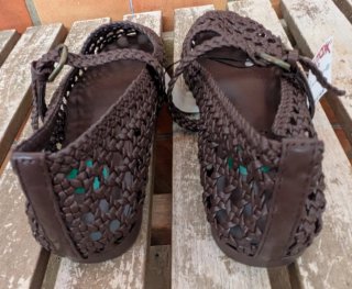 Manoletinas trenzadas marrones talla 39