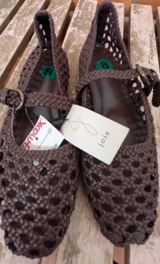 Manoletinas trenzadas marrones talla 39