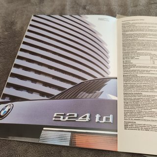 Catálogo BMW 524td E28 Diesel 1984