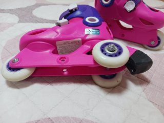 Patines Oxelo niña rosa y morado talla 26-28