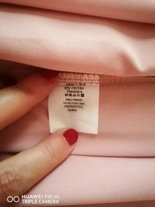 Abito lungo rosa in viscosa