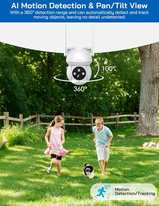 Cámara exterior 2K con seguimiento automático