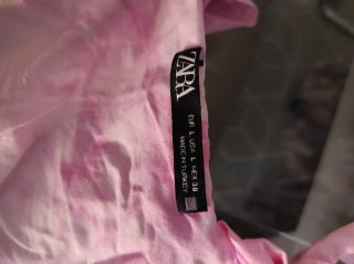 Top Zara Tie-Dye Rosa y Blanca