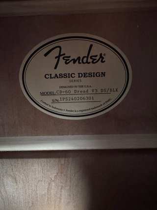 Guitarra Acústica Fender CD-60 Dreadnought