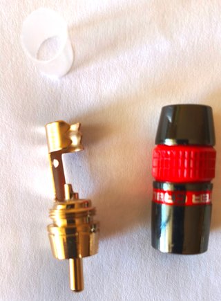 LOTE 4 CONECTORES RCA MONSTER 8 mm, GOLD