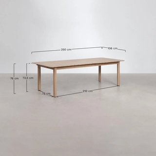 Sklum Mesa Jardín Extensible Tuscana Acacia250-310