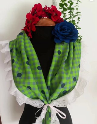 Mantoncillo Flamenco Vichy Lunar