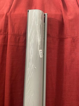 Toldo lateral beige y gris