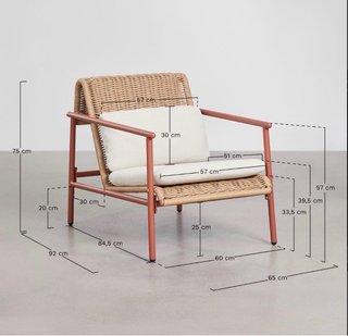 Sklum Sillón de jardín Duroli con reposabrazos